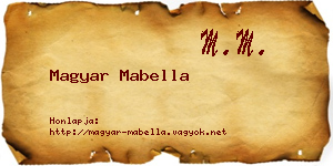 Magyar Mabella névjegykártya